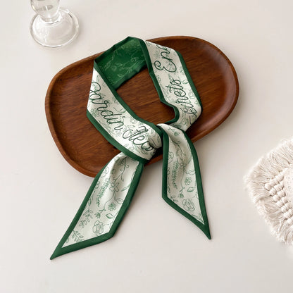 Women Silk Scarf Fashion Hair Scarf Neckerchief Hair Ties Headband Hair Ornament Female Bandana Bag Scarves