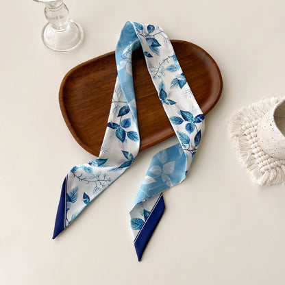 Women Silk Scarf Fashion Hair Scarf Neckerchief Hair Ties Headband Hair Ornament Female Bandana Bag Scarves