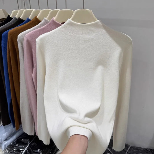 Sweater Women Autumn Winter Fashion Turtleneck Jumpers 2025 Female Long Sleeve Sweater Ladies Solid Knitted Soft Pullovers