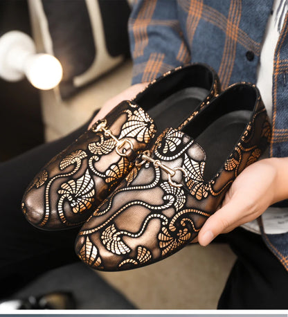 Leather Men Casual Shoes Fashion Formal Business Shoes Luxury Brand Mens Loafers Breathable Slip on Boat Driving Shoes