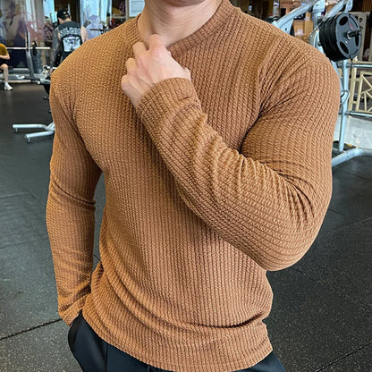 2025 European and American Sweaters for Men in Autumn and Winter New Fashion Knitted Long-sleeved Top Knitted