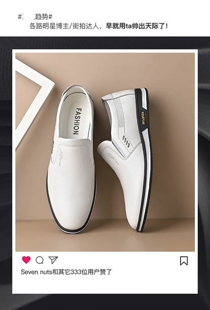 Leather Shoes Men Loafers Shoes 2024 Spring Summer Men Breathable Outdoor Casual Footwear Business Formal Single Shoes Sneakers
