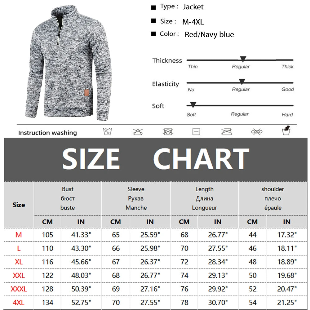 Men Sweatshirts Spring Thicker PulloverHalf Zipper Pullover for Male Hoody Man Sweatshir Autumn Solid Color Turtleneck Sweaters