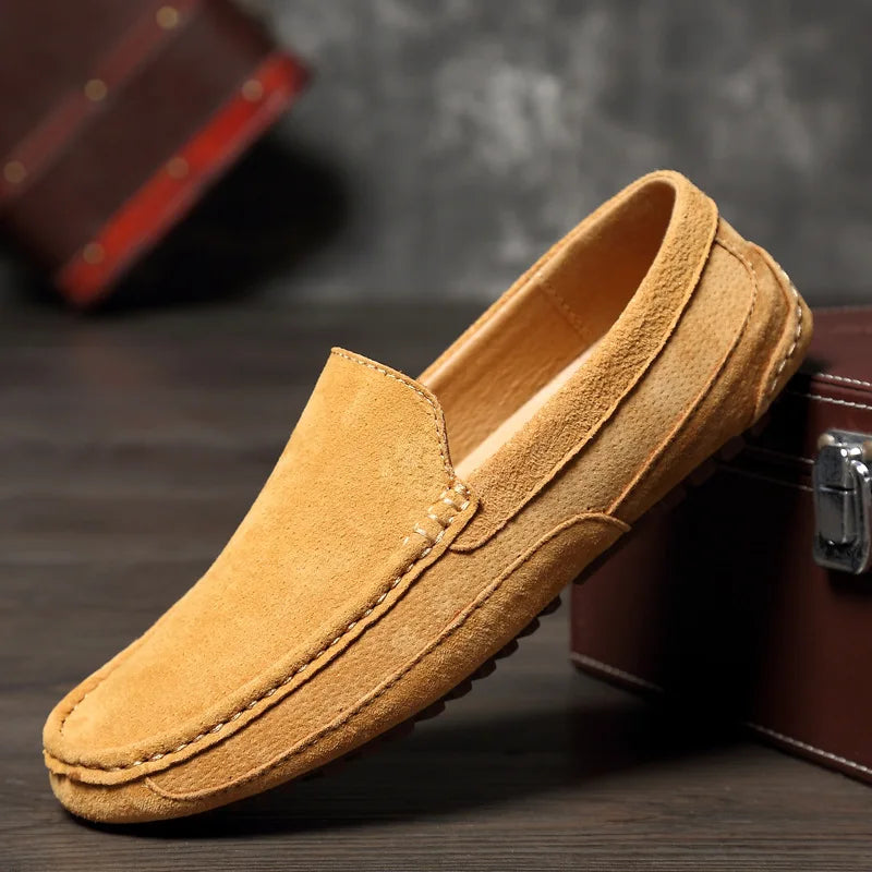 Suede Leather Man Loafers Luxury 2022 Casual Shoes For Men Boat Shoes Handmade Men Slipon Driving Shoes Male Moccasins Zapatos