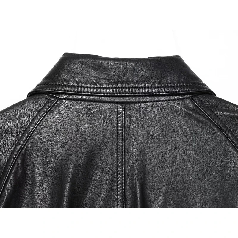 Women's Faux Leather Jacket Coats Fashion With Belt Turn-down Collar Long Sleeve Coats Autumn Winter Female Outerwear Chic Tops