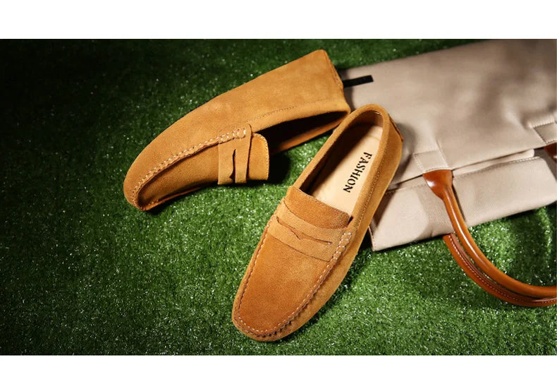 Men High Quality Leather Loafers Men Casual Shoes Moccasins Slip On Men's Flats Fashion Men Shoes Male Driving Shoes 2023