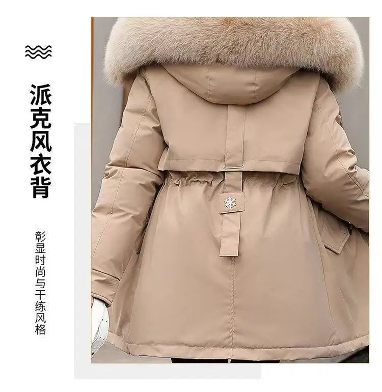 Winter Coat 2025 New Women's Thick Cotton Jacket Women's Medium long Korean version Fur collar Coat Female Warm Parka Overcoat