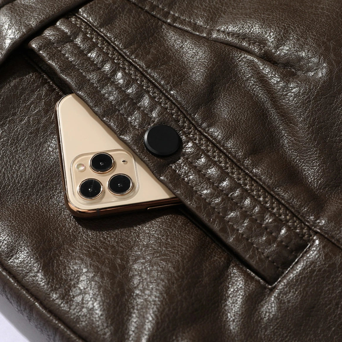 Men Coat Winter Long Leather Jacket Casual Jackets Coats New Faux Leather Vintage Biker Jacket Men Windproof Motorcycle Jacket