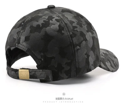 Leather Suede PU Camouflage Baseball Cap Men and Women Autumn Winter Hip Hop Adjustable Outdoor Snapback Hat