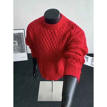 Cozy Winter Jumper Unisex Oversized Christmas Sweater Men Women Soft Casual Knit Pullover Long Sleeve Top for Cold Weather M-3XL