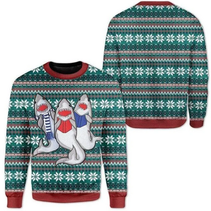 Funny 3D Christmas Swaeter Gift Santa Claus Patterned Ugly Sweater Jerseys And Sweaters Blouses For Men Women Pullover Hoodie