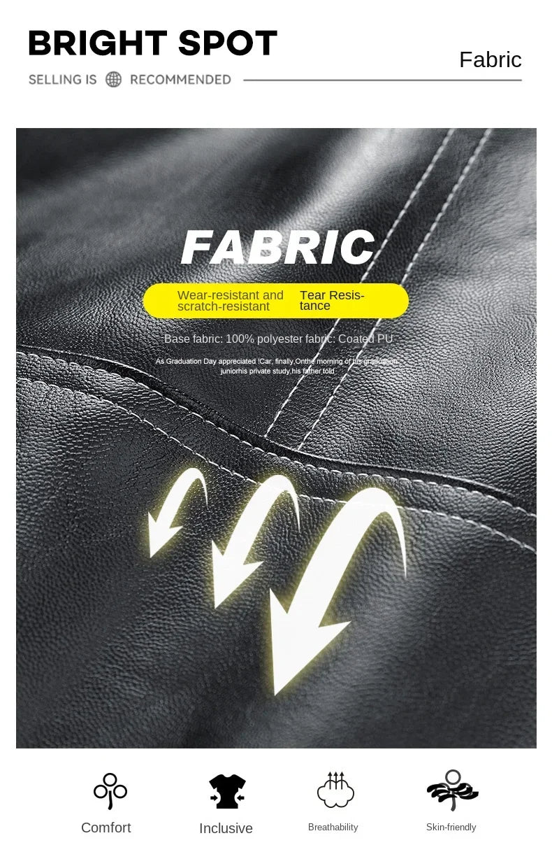 Europe The United States Trend Leather Jacket Spring Autumn New Loose Trend Men's Couple Jacket Lapel Motorcycle Handsome Coats