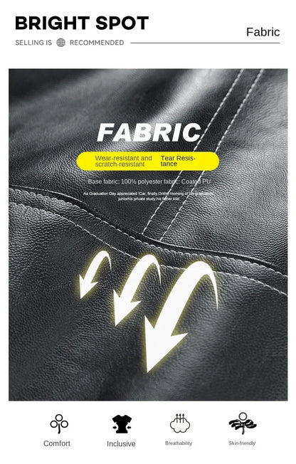 Europe The United States Trend Leather Jacket Spring Autumn New Loose Trend Men's Couple Jacket Lapel Motorcycle Handsome Coats