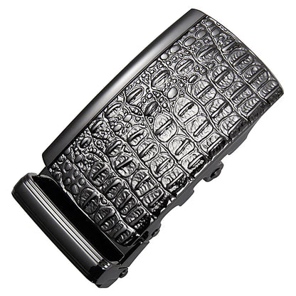 Men's Belt Buckle Accessories Business Ratchet Automatic Alloy Metal Buckle For 3.5cm Width Leather Belt Strap No Holes