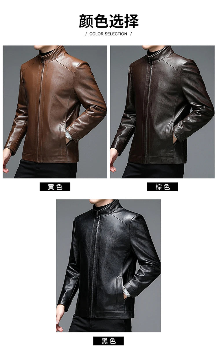 Genuine Leather Jacket Men Clothing Spring Goatskin Jackets for Man Business Casual Thin Coats Jaqueta Masculina Couro Legitimo