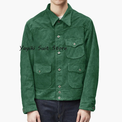 Elegant Man Coats for Men Men's Suede Jacket New in Coats and Jackets for Suit Mens Suits Luxury Man Coat Blazers Male & ، Full