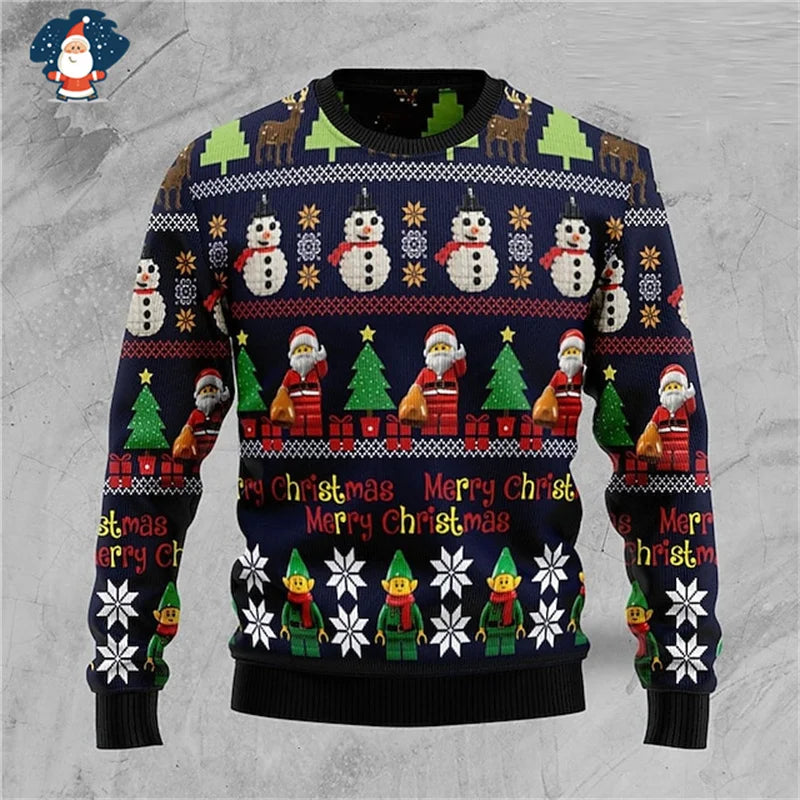 Merry Christmas Sweatshirts Mens Ugly Christmas Sweater Funny Fashion New In Sweaters Women Ugly Sweaters Christmas Jumpers Men