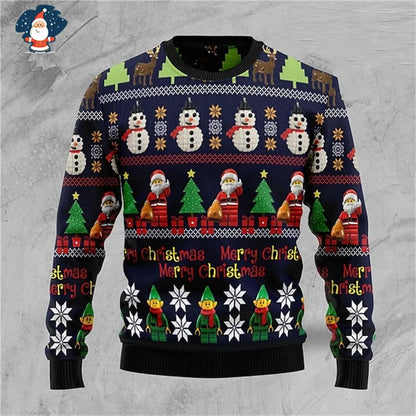 Merry Christmas Sweatshirts Mens Ugly Christmas Sweater Funny Fashion New In Sweaters Women Ugly Sweaters Christmas Jumpers Men