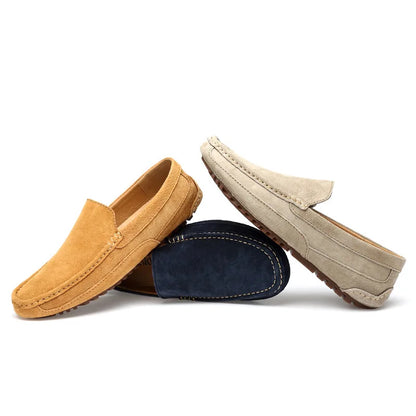 Suede Leather Man Loafers Luxury 2022 Casual Shoes For Men Boat Shoes Handmade Men Slipon Driving Shoes Male Moccasins Zapatos