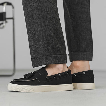 Suede Leather Handmade Loafers Leisure Walk Male Casual Shoes New Design Casual Slip on Flats Versatile Driving Shoes Moccasins