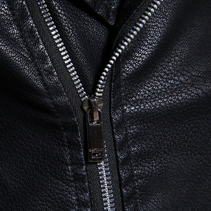 2023 New American Leather Coat Men's, Leather Jacket Men's Motorcycle Retro Tactical Top, Waterproof Coat