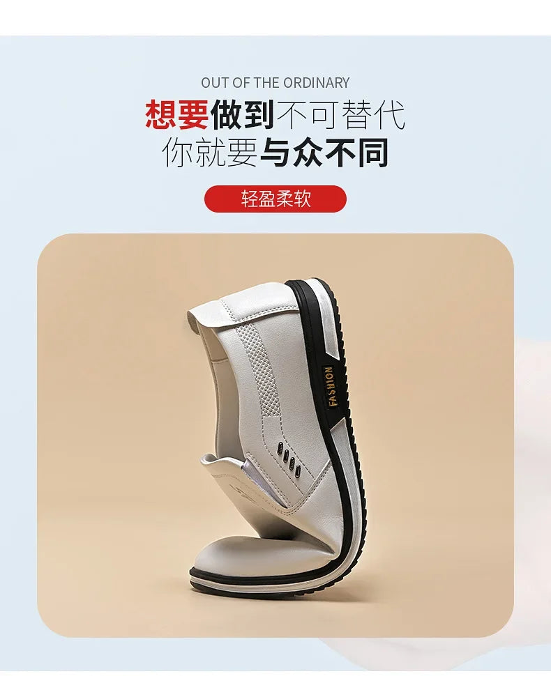 Leather Shoes Men Loafers Shoes 2024 Spring Summer Men Breathable Outdoor Casual Footwear Business Formal Single Shoes Sneakers