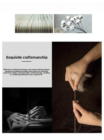 Jeans Men's Spring and Summer New High-end Trend Blue Slim-fitting Pants Brand Korean Streetwear High Street Retro Long Pants