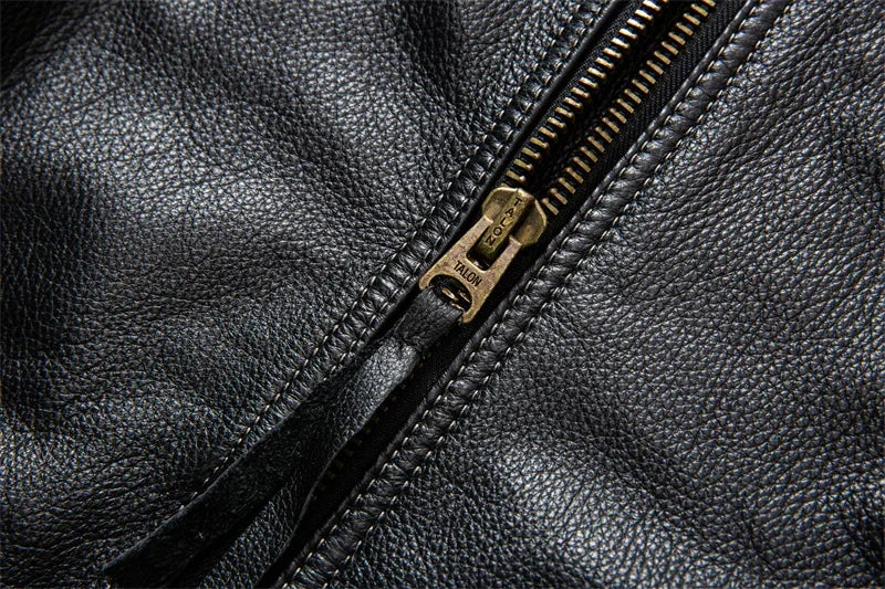 Protective Rider Clothing Natural Cow Leather Jacket Men Motor Biker Coat Mens Motorcycle Genuine Jaqueta