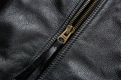 Protective Rider Clothing Natural Cow Leather Jacket Men Motor Biker Coat Mens Motorcycle Genuine Jaqueta