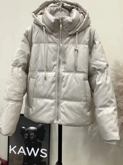 Winter Women's Cold Coat Winter Jackets For Women 2023 Warm Leather PU Parkas Winter Coat Promotion Female Outerwear