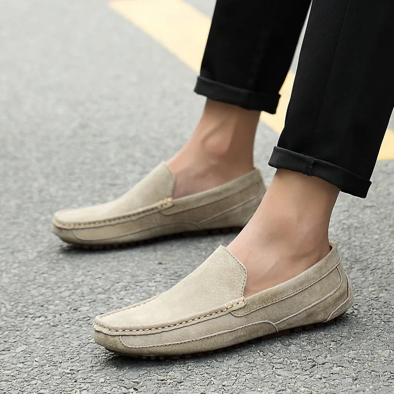 Suede Leather Man Loafers Luxury 2022 Casual Shoes For Men Boat Shoes Handmade Men Slipon Driving Shoes Male Moccasins Zapatos