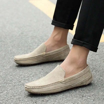 Suede Leather Man Loafers Luxury 2022 Casual Shoes For Men Boat Shoes Handmade Men Slipon Driving Shoes Male Moccasins Zapatos
