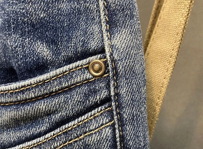 Jeans for Men Harem Torn High Quality Loose Mens Cowboy Pants Buggy Stylish Punk Boot Cut Vintage Ripped Washed Retro Trousers L