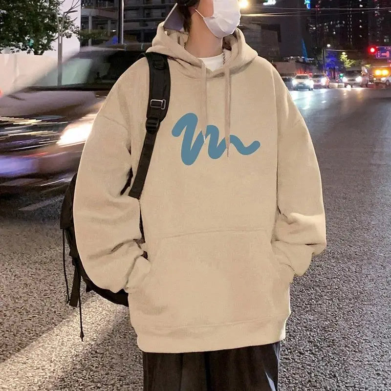 Sweater Men 2024 New Autumn and Winter Hooded American Couple Hoodies Fashion Casual Thickened Velvet Jacket Versatile Trend