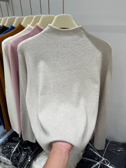 Sweater Women Autumn Winter Fashion Turtleneck Jumpers 2025 Female Long Sleeve Sweater Ladies Solid Knitted Soft Pullovers