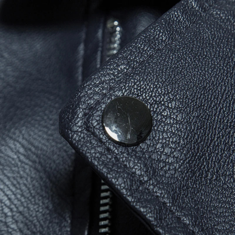 2023 New American Leather Coat Men's, Leather Jacket Men's Motorcycle Retro Tactical Top, Waterproof Coat