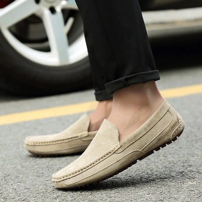 Suede Leather Man Loafers Luxury 2022 Casual Shoes For Men Boat Shoes Handmade Men Slipon Driving Shoes Male Moccasins Zapatos