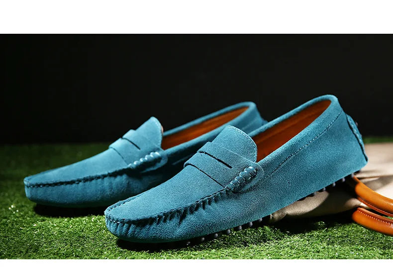 Men High Quality Leather Loafers Men Casual Shoes Moccasins Slip On Men's Flats Fashion Men Shoes Male Driving Shoes 2023