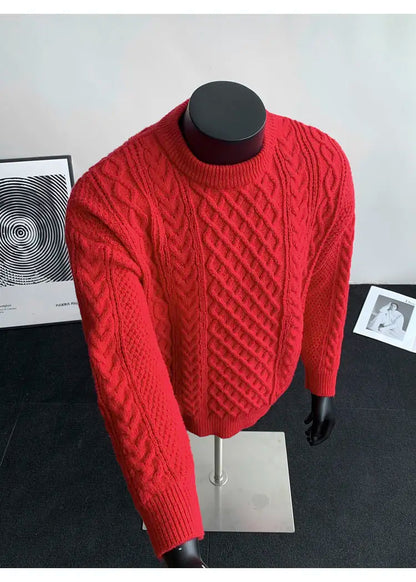 Cozy Winter Jumper Unisex Oversized Christmas Sweater Men Women Soft Casual Knit Pullover Long Sleeve Top for Cold Weather M-3XL