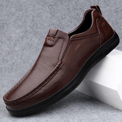 Italian High-quality Men's Genuine Leather Shoes Fashionable Loafers Men's Work Business Shoes Interview Formal Shoes