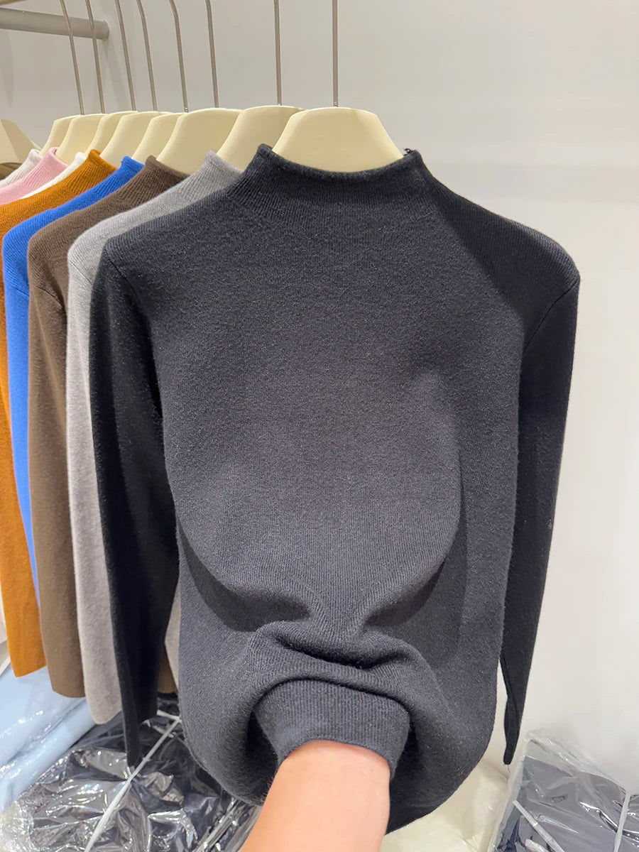 Sweater Women Autumn Winter Fashion Turtleneck Jumpers 2025 Female Long Sleeve Sweater Ladies Solid Knitted Soft Pullovers