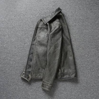 Genuine Leather Coats Autumn Mens Cloting Short Motorcycle Jackets Slim Fit Style Size S-7XL Chaquetas Para Hombre