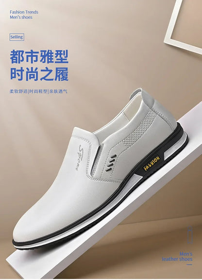 Leather Shoes Men Loafers Shoes 2024 Spring Summer Men Breathable Outdoor Casual Footwear Business Formal Single Shoes Sneakers