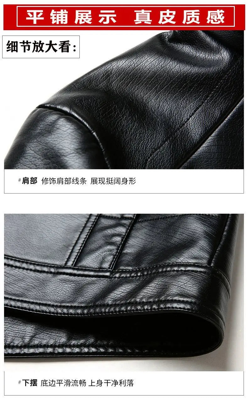 Natural Leather Jacket For Men Fur Thick Loose Plus Velvet Winter Black Leather Coats Male Sheepskin Coat Man With Fur Collar