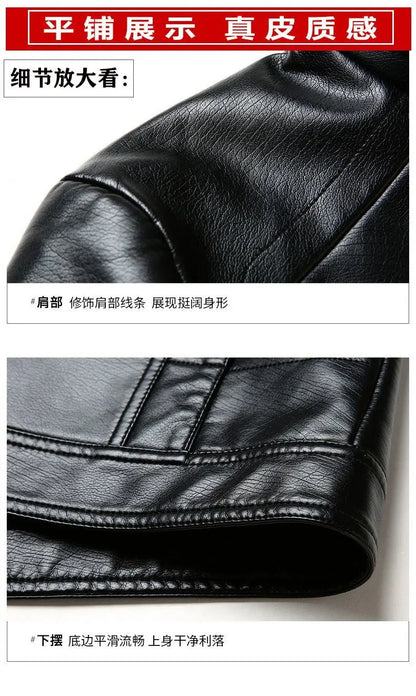 Natural Leather Jacket For Men Fur Thick Loose Plus Velvet Winter Black Leather Coats Male Sheepskin Coat Man With Fur Collar
