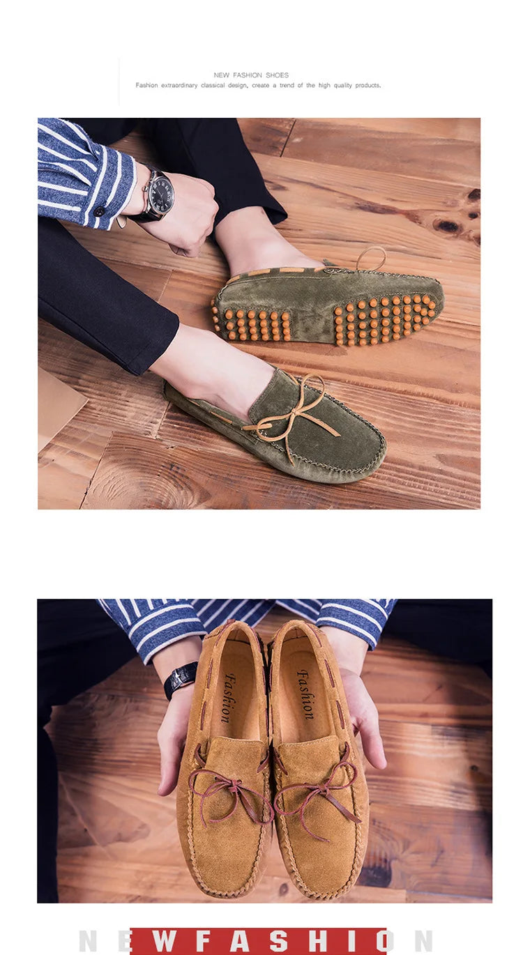 Leather Men Casual Shoes Luxury Brand comfortable Slip on Formal Loafers Men Moccasins Italian Soft Male Driving Shoes