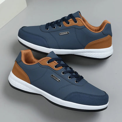 Leather Men Shoes Sneakers Trend Casual Shoe Comfortable Breathable Leisure Male Sneakers Non-slip Footwear Men Sports Shoes