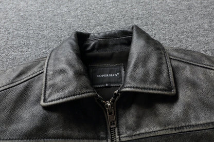 Genuine Leather Coats Autumn Mens Cloting Short Motorcycle Jackets Slim Fit Style Size S-7XL Chaquetas Para Hombre