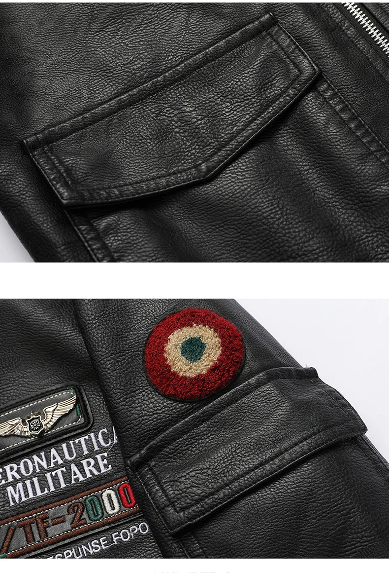 Man Leisure Fashion Locomotive Coats New Leather Clothing Jacket Spring Autumn Windproof Simplicity Keep Warm Coat Tops Man