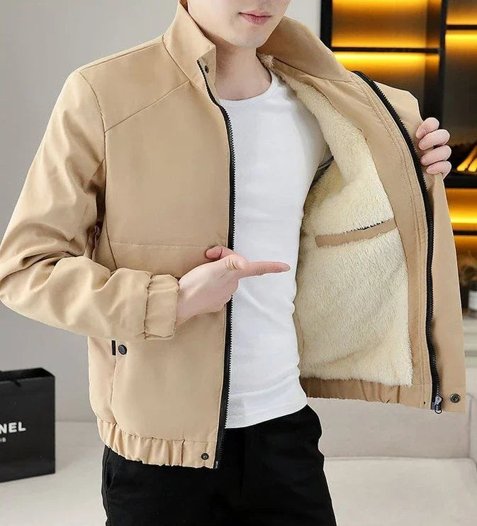 Winter Coat for Men Warm Thick Fleeced Casual Fast Delvery Vintage Quilted Padded Jacket Man High Quality New In Joker Work Cold